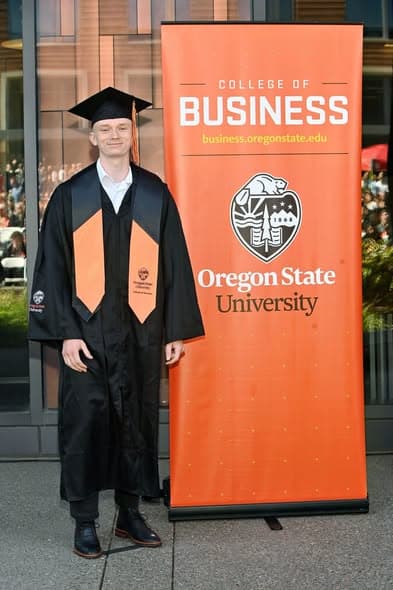 Silas at OSU graduation